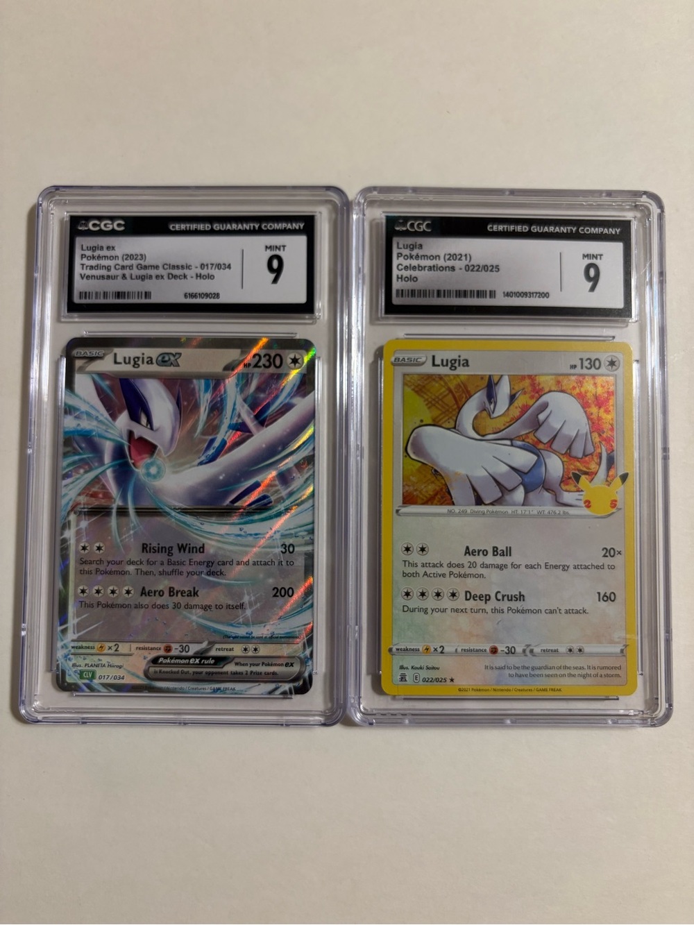 Lugia Pokemon Graded Card Set